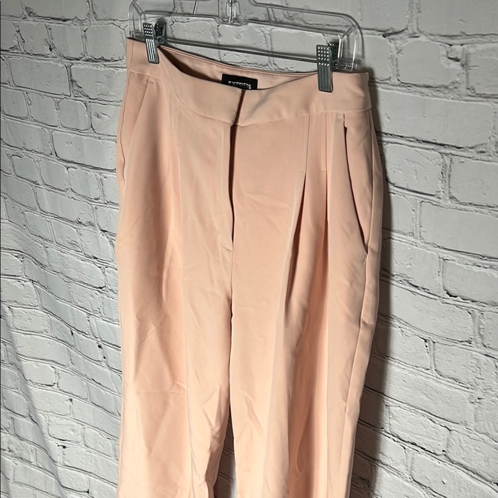 Express Pink Wide Leg Trousers Lightweight Relaxed Fit - Picture 2 of 9